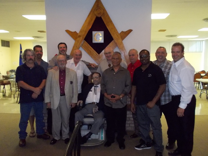 Photo of the Brothers who attended the table lodge.