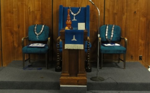 The chairs in the west, with jewels and aprons waiting.