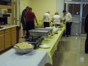 The buffet comes together!