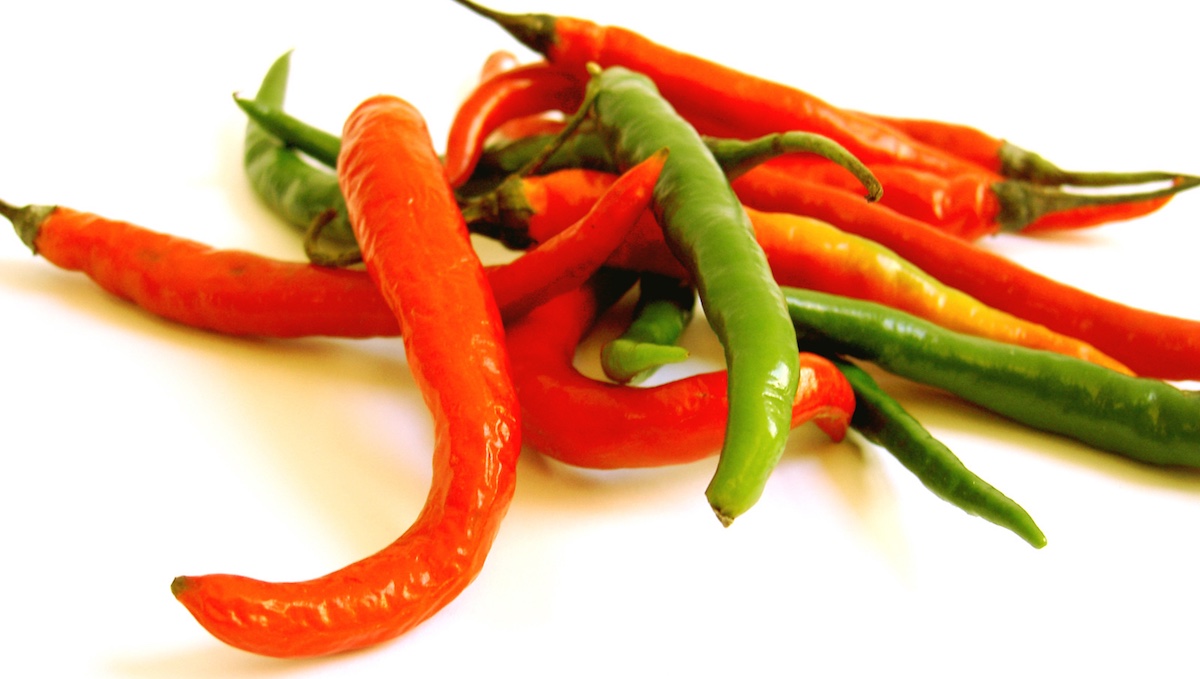 Picture of raw chili peppers