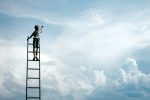 Picture of clouds with ladder