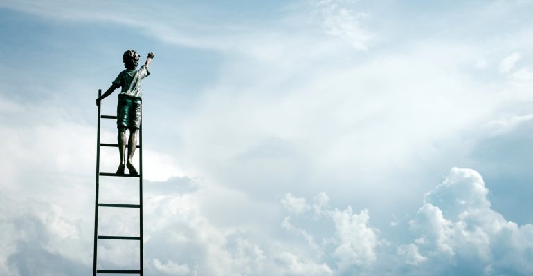 Picture of clouds with ladder