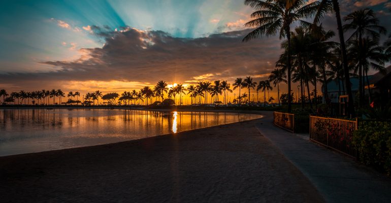 Image of a sunset taken in Hawaii